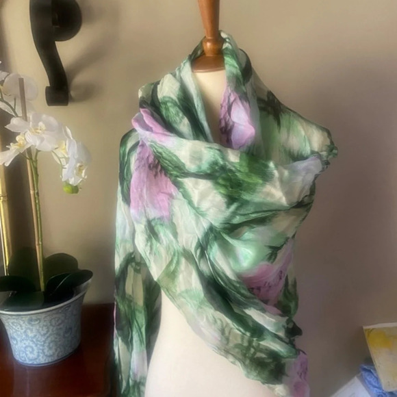 NWT Anthropologie Oversized Floral Scarf or Beach Wrap - Picture 1 of 8